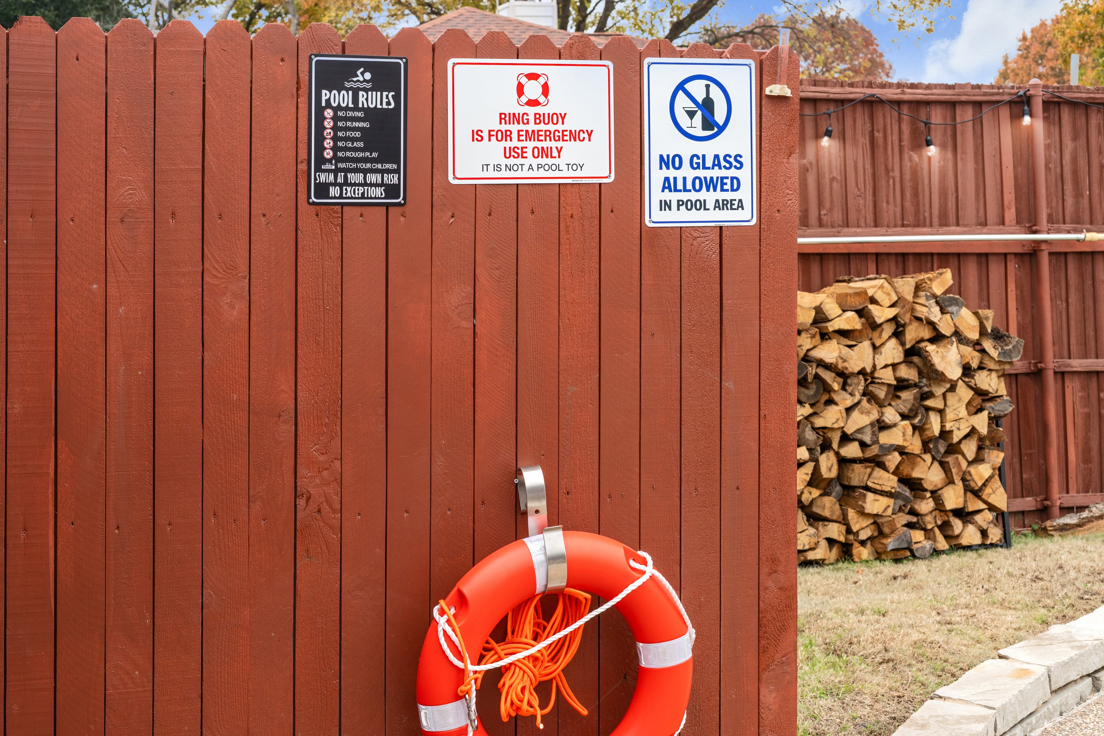 Backyard - Backyard Pool Signs