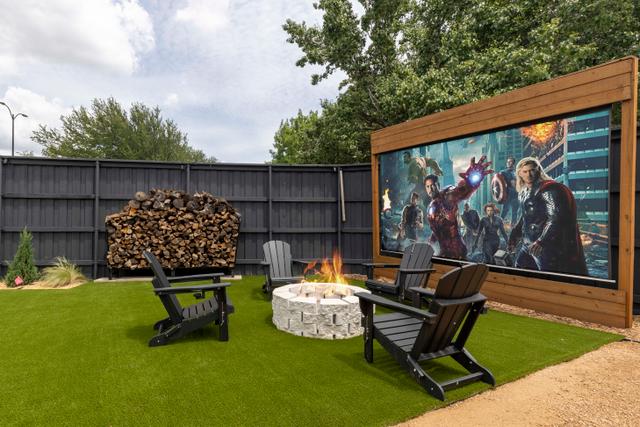 Backyard movie projector