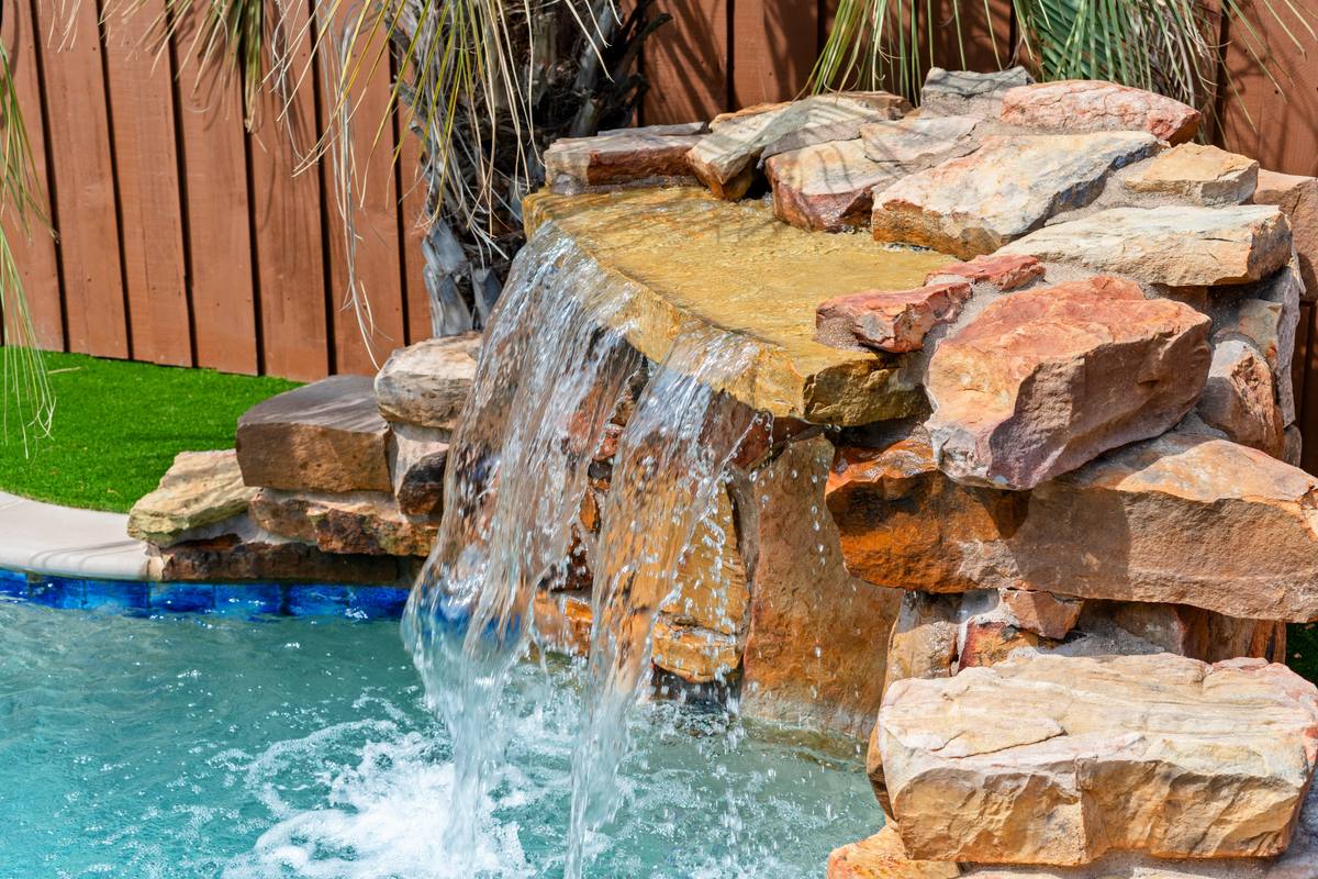 The Indigo Oasis Backyard & Pool – Pool Waterfall 2